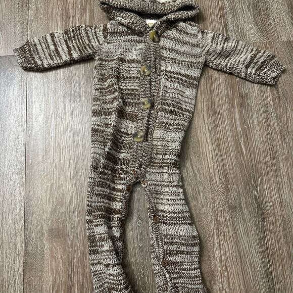 Crazy 8 Baby Sock Monkey Knit Footed Romper Costume | 6-12M | EUC - Picture 1 of 3